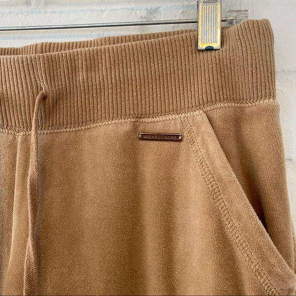 Velour Tracksuit Michael Kors 2 Piece Set in Camel Tan Color - Picture 8 of 9